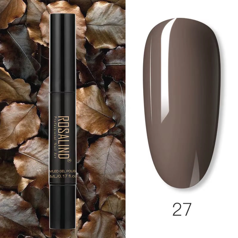 Pure Color Gel Nail Polish Pen for Nails Art Gel Semi Permanent Base Top Coat UV Gel Varnish Hybrid Neon Nail Polish