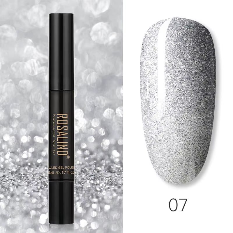 Pure Color Gel Nail Polish Pen for Nails Art Gel Semi Permanent Base Top Coat UV Gel Varnish Hybrid Neon Nail Polish