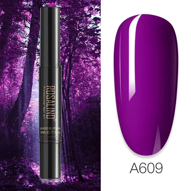 Pure Color Gel Nail Polish Pen for Nails Art Gel Semi Permanent Base Top Coat UV Gel Varnish Hybrid Neon Nail Polish