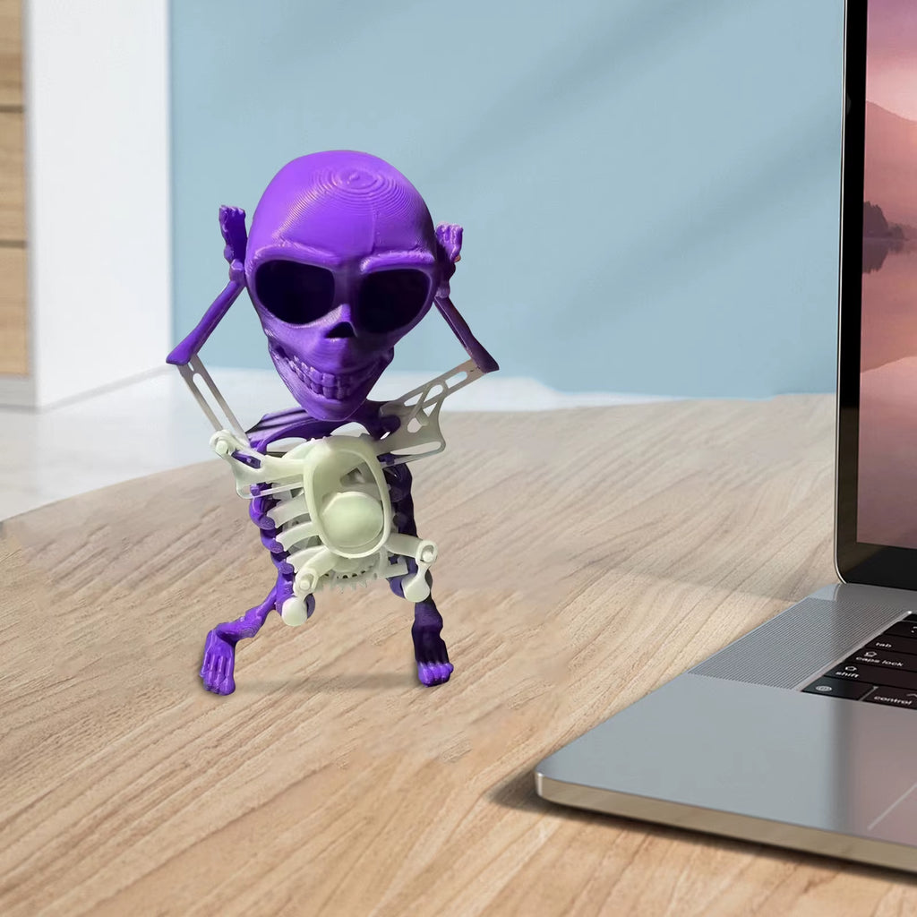 Dancing Skeleton Toys Clockwork Fun Little Toy Ornaments Creative Stress Relief Desktop Toys Gift for Friends Halloween Ornament