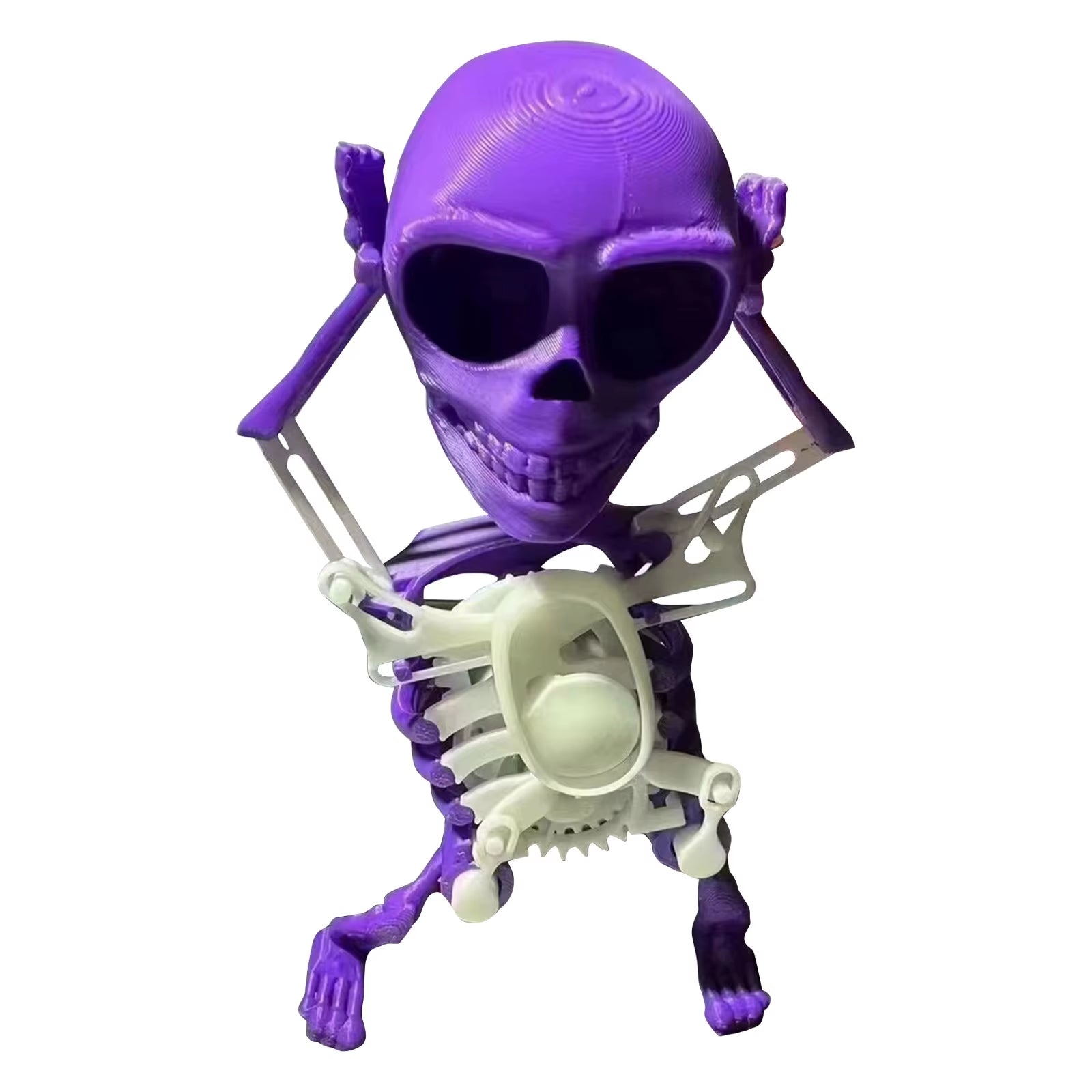 Dancing Skeleton Toys Clockwork Fun Little Toy Ornaments Creative Stress Relief Desktop Toys Gift for Friends Halloween Ornament
