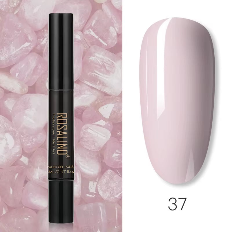 Pure Color Gel Nail Polish Pen for Nails Art Gel Semi Permanent Base Top Coat UV Gel Varnish Hybrid Neon Nail Polish