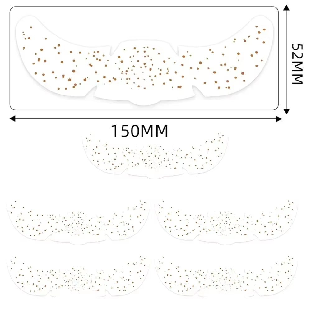 6Pcs Hot Stamping Freckles Makeup Patches Metallic Radiation Golden Silver Fake Freckles Temporary Tattoo Stickers Face Makeup