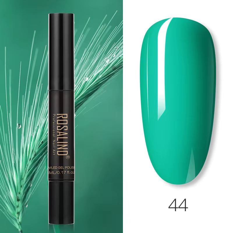 Pure Color Gel Nail Polish Pen for Nails Art Gel Semi Permanent Base Top Coat UV Gel Varnish Hybrid Neon Nail Polish