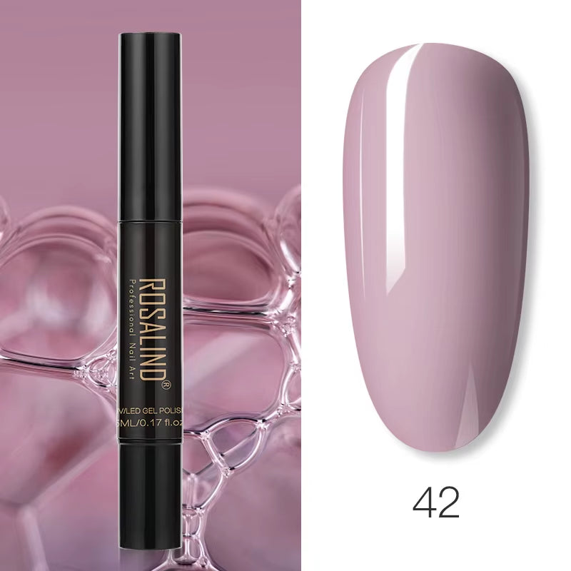 Pure Color Gel Nail Polish Pen for Nails Art Gel Semi Permanent Base Top Coat UV Gel Varnish Hybrid Neon Nail Polish