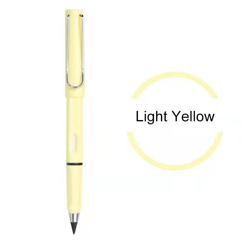 Everlasting Pencil, 12 Pcs Inkless Pencil Eternal with Eraser, Infinity Reusable Pencil for Writing, Drawing, Sustainable Pencil for Home, Office, School