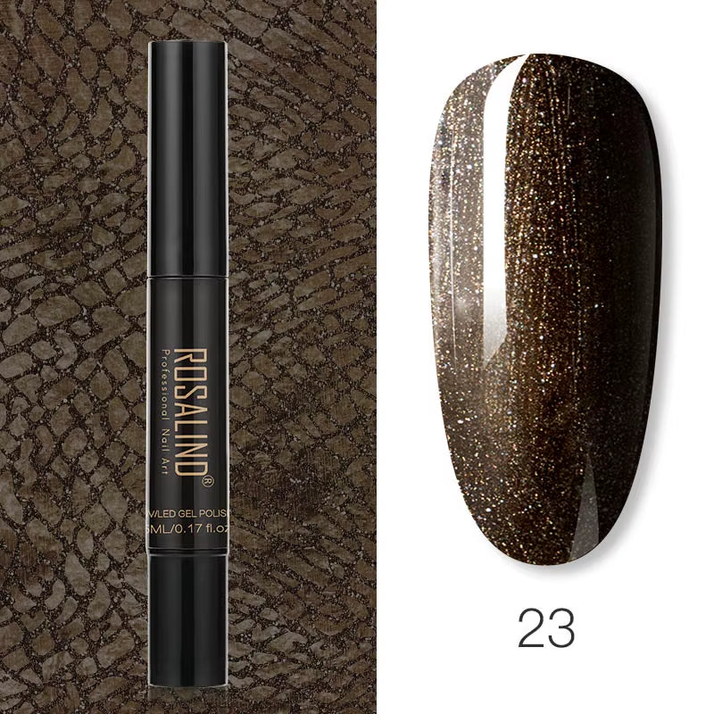 Pure Color Gel Nail Polish Pen for Nails Art Gel Semi Permanent Base Top Coat UV Gel Varnish Hybrid Neon Nail Polish