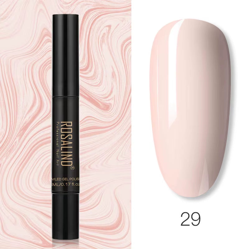 Pure Color Gel Nail Polish Pen for Nails Art Gel Semi Permanent Base Top Coat UV Gel Varnish Hybrid Neon Nail Polish