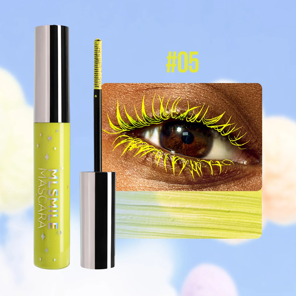 Shiny Pearlescent Colorful Mascara Waterproof Sweat Proof Quick Dry Lasting Matte Blue Mascara Glitter Gold Eyelashes