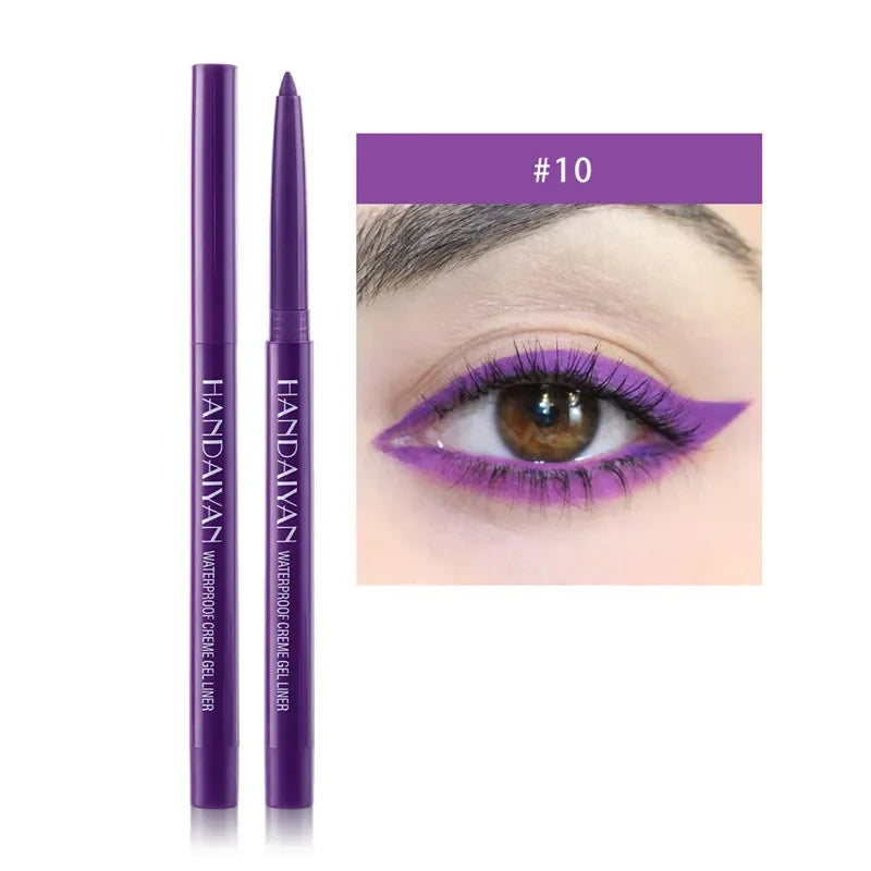 20 Colors Waterproof Matte Eyeliner Gel Long Lasting Professional Sweatproof Non-Smudge Multicolor Ultra-Fine Eyeliner Pencil