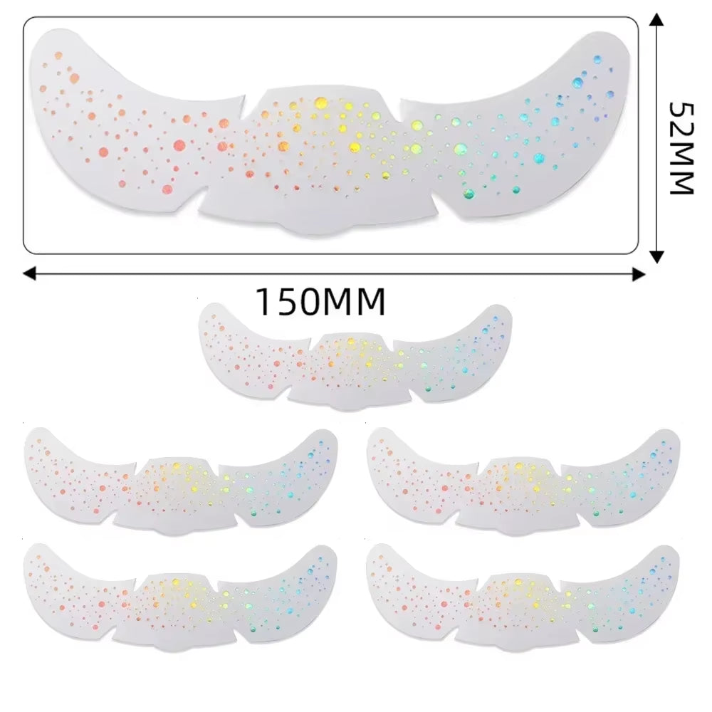 6Pcs Hot Stamping Freckles Makeup Patches Metallic Radiation Golden Silver Fake Freckles Temporary Tattoo Stickers Face Makeup