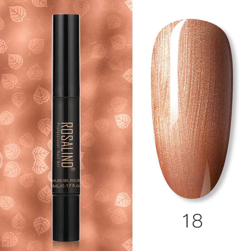 Pure Color Gel Nail Polish Pen for Nails Art Gel Semi Permanent Base Top Coat UV Gel Varnish Hybrid Neon Nail Polish