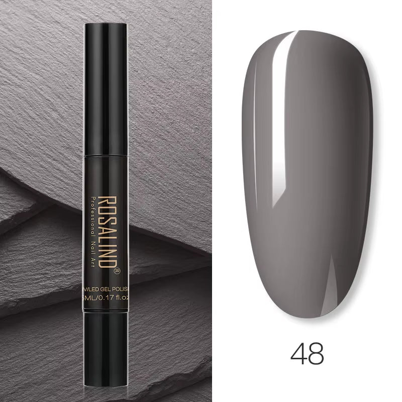 Pure Color Gel Nail Polish Pen for Nails Art Gel Semi Permanent Base Top Coat UV Gel Varnish Hybrid Neon Nail Polish