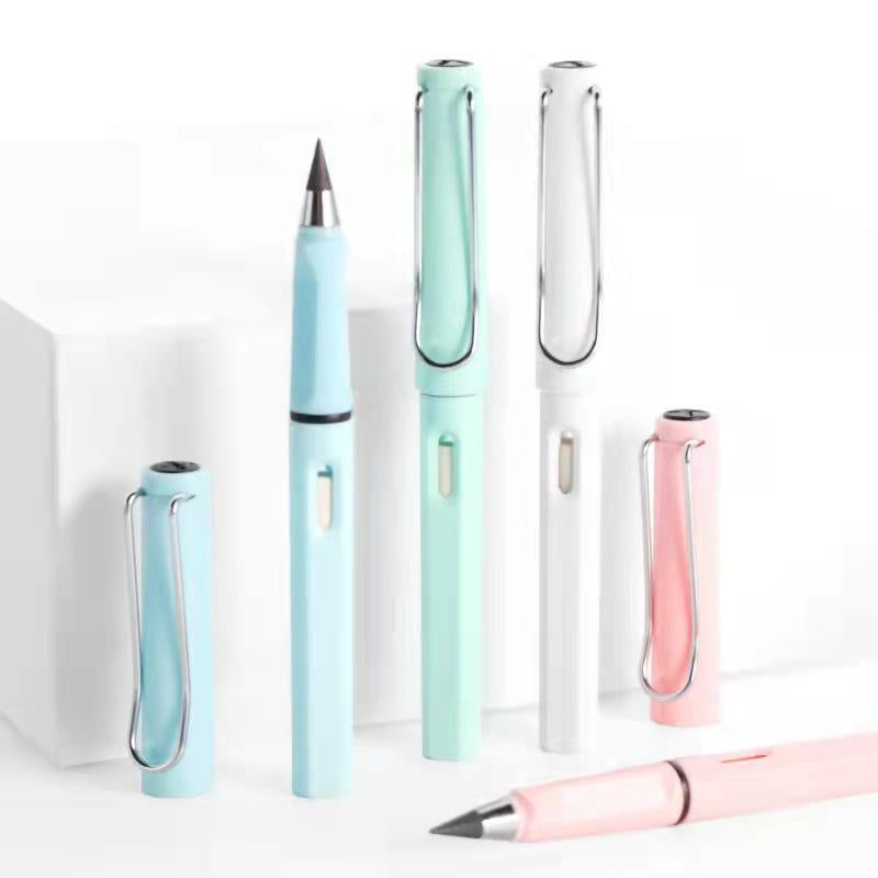 Everlasting Pencil, 12 Pcs Inkless Pencil Eternal with Eraser, Infinity Reusable Pencil for Writing, Drawing, Sustainable Pencil for Home, Office, School