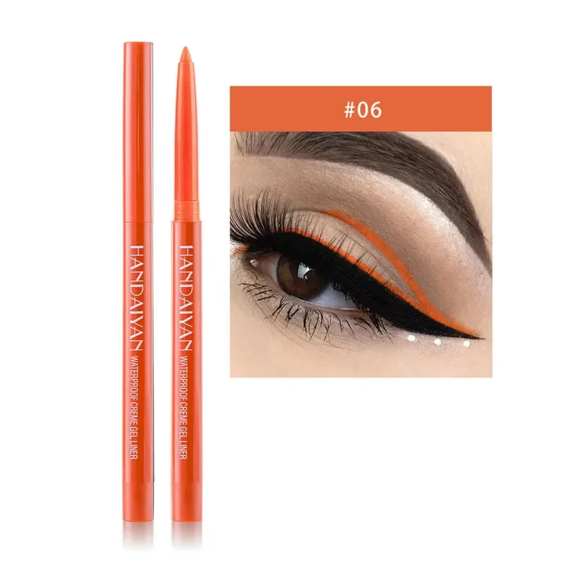 20 Colors Waterproof Matte Eyeliner Gel Long Lasting Professional Sweatproof Non-Smudge Multicolor Ultra-Fine Eyeliner Pencil