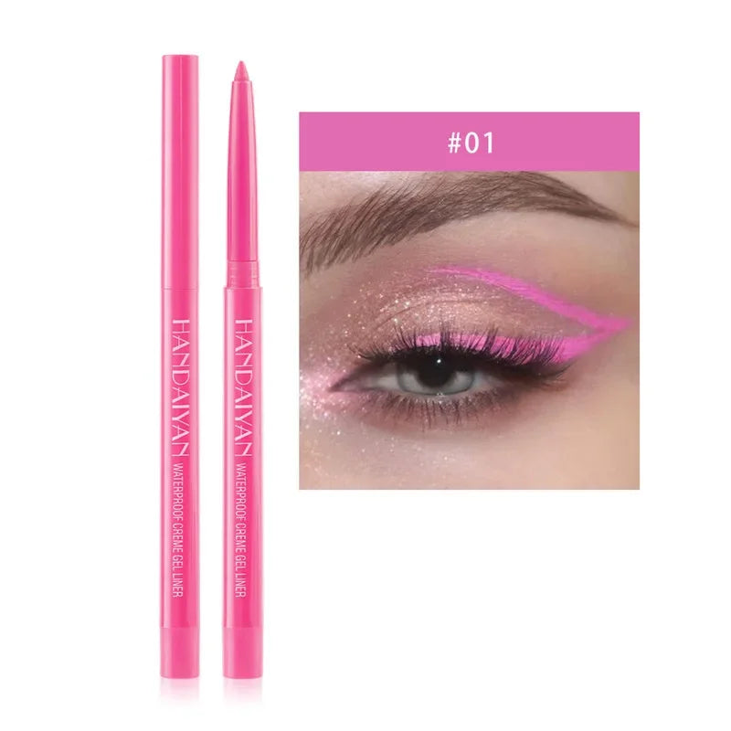 20 Colors Waterproof Matte Eyeliner Gel Long Lasting Professional Sweatproof Non-Smudge Multicolor Ultra-Fine Eyeliner Pencil