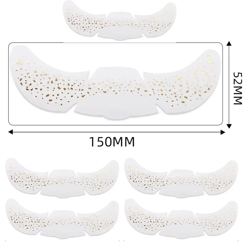 6Pcs Hot Stamping Freckles Makeup Patches Metallic Radiation Golden Silver Fake Freckles Temporary Tattoo Stickers Face Makeup