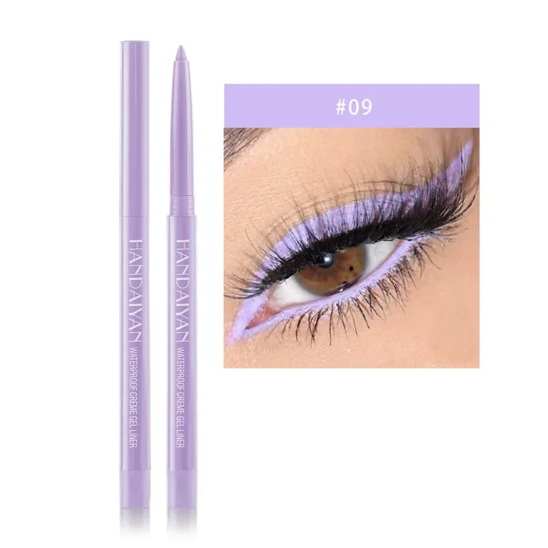 20 Colors Waterproof Matte Eyeliner Gel Long Lasting Professional Sweatproof Non-Smudge Multicolor Ultra-Fine Eyeliner Pencil