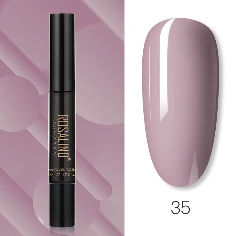 Pure Color Gel Nail Polish Pen for Nails Art Gel Semi Permanent Base Top Coat UV Gel Varnish Hybrid Neon Nail Polish