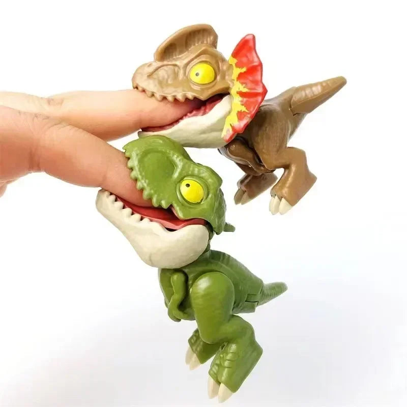 5/10Pcs Finger Dinosaur Anime Action Figures Toy Funny Dino Eggs Interactive Biting Hand Creative Tricky Tyrannosaurus Model Toy