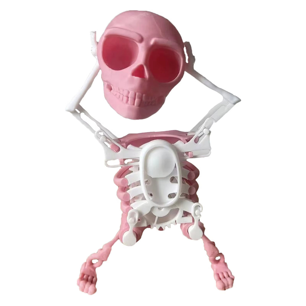 Dancing Skeleton Toys Clockwork Fun Little Toy Ornaments Creative Stress Relief Desktop Toys Gift for Friends Halloween Ornament