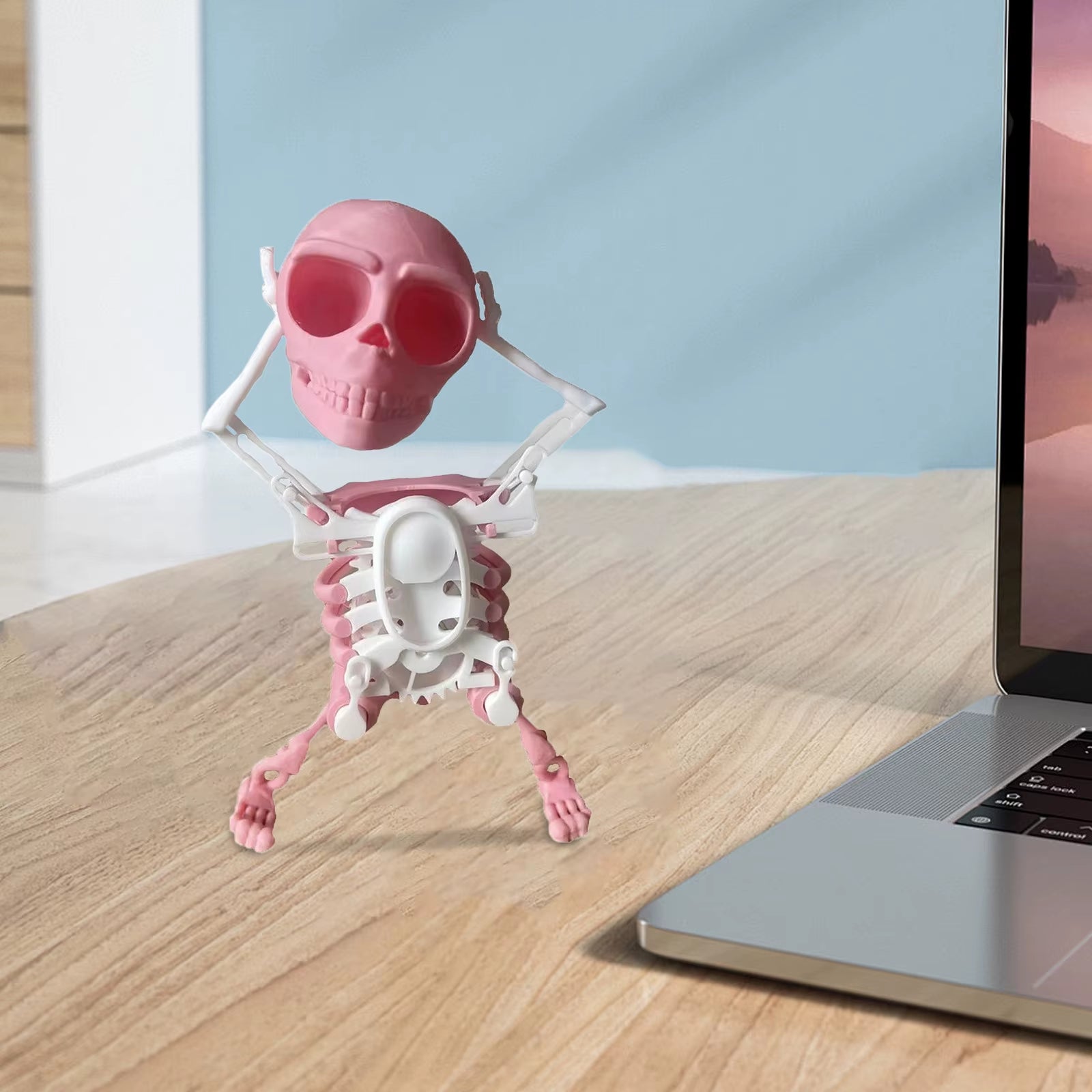 Dancing Skeleton Toys Clockwork Fun Little Toy Ornaments Creative Stress Relief Desktop Toys Gift for Friends Halloween Ornament