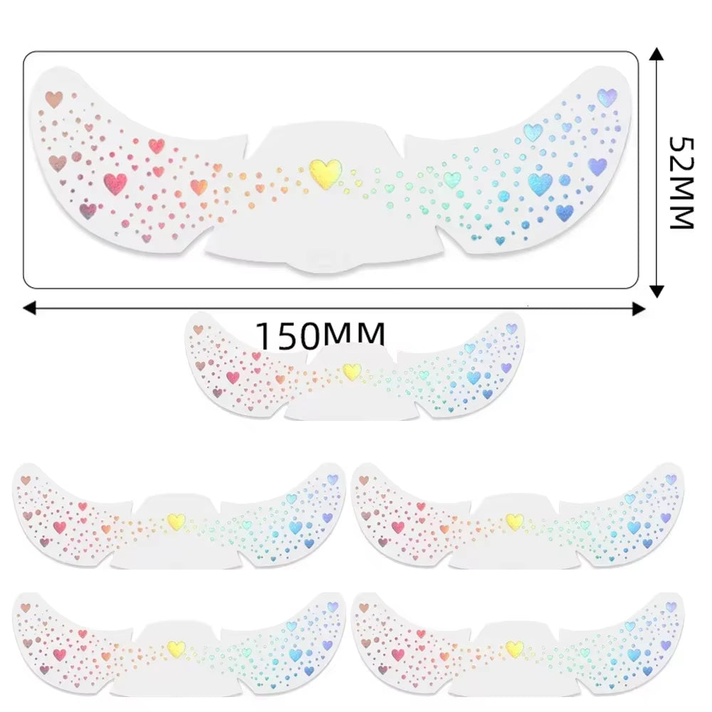 6Pcs Hot Stamping Freckles Makeup Patches Metallic Radiation Golden Silver Fake Freckles Temporary Tattoo Stickers Face Makeup