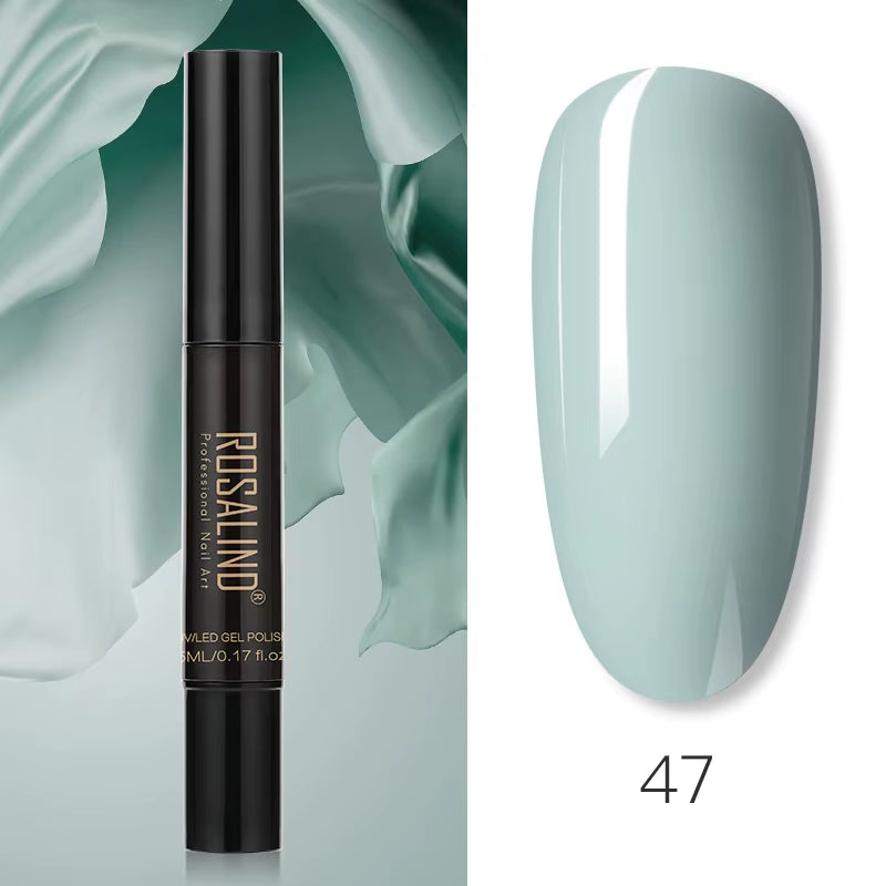 Pure Color Gel Nail Polish Pen for Nails Art Gel Semi Permanent Base Top Coat UV Gel Varnish Hybrid Neon Nail Polish