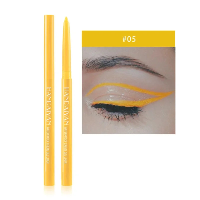 20 Colors Waterproof Matte Eyeliner Gel Long Lasting Professional Sweatproof Non-Smudge Multicolor Ultra-Fine Eyeliner Pencil