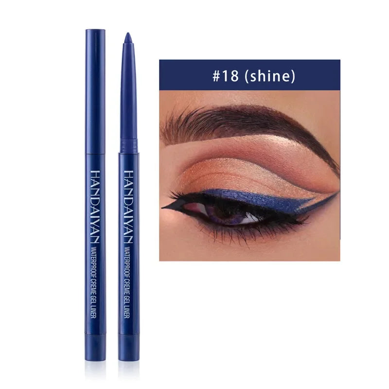 20 Colors Waterproof Matte Eyeliner Gel Long Lasting Professional Sweatproof Non-Smudge Multicolor Ultra-Fine Eyeliner Pencil