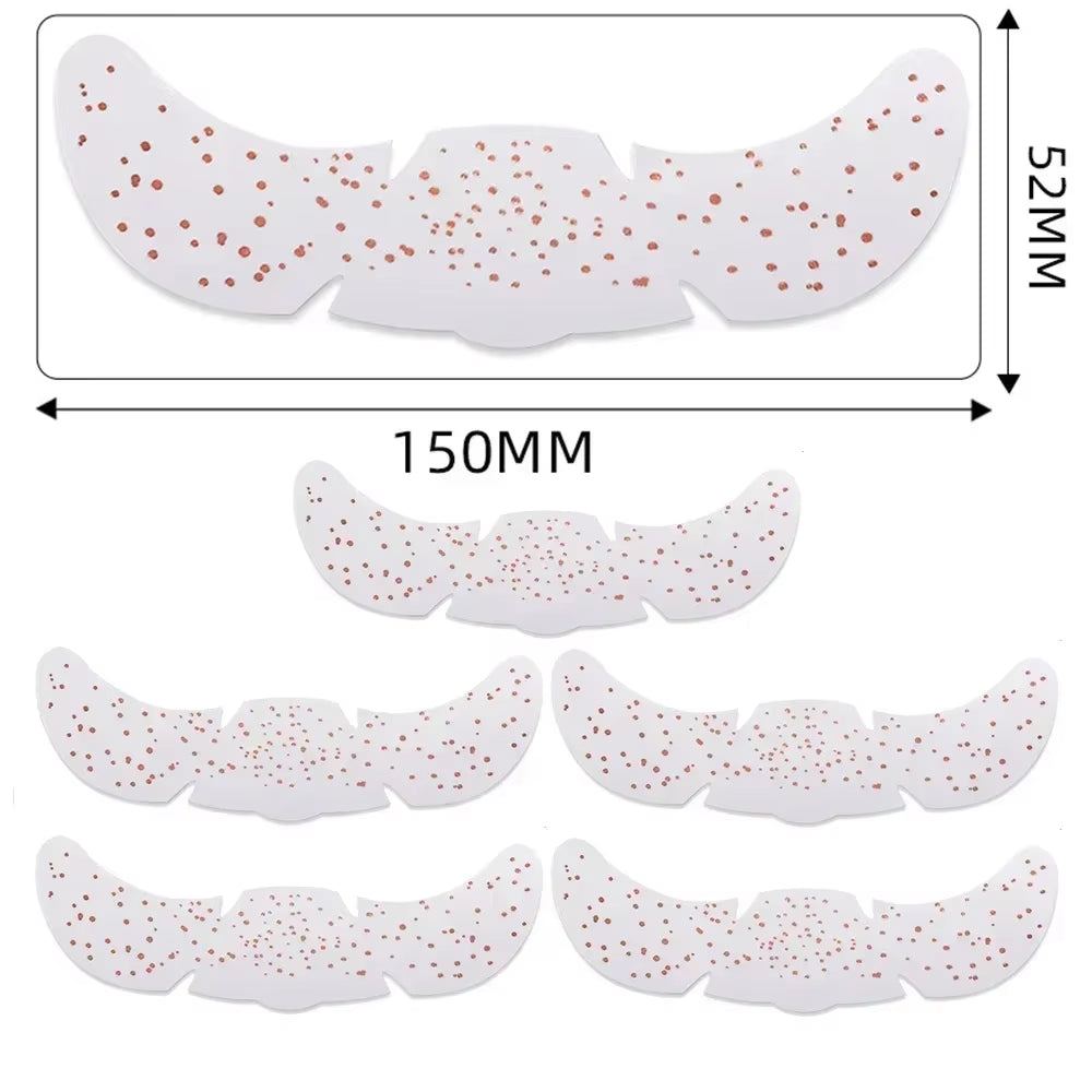 6Pcs Hot Stamping Freckles Makeup Patches Metallic Radiation Golden Silver Fake Freckles Temporary Tattoo Stickers Face Makeup