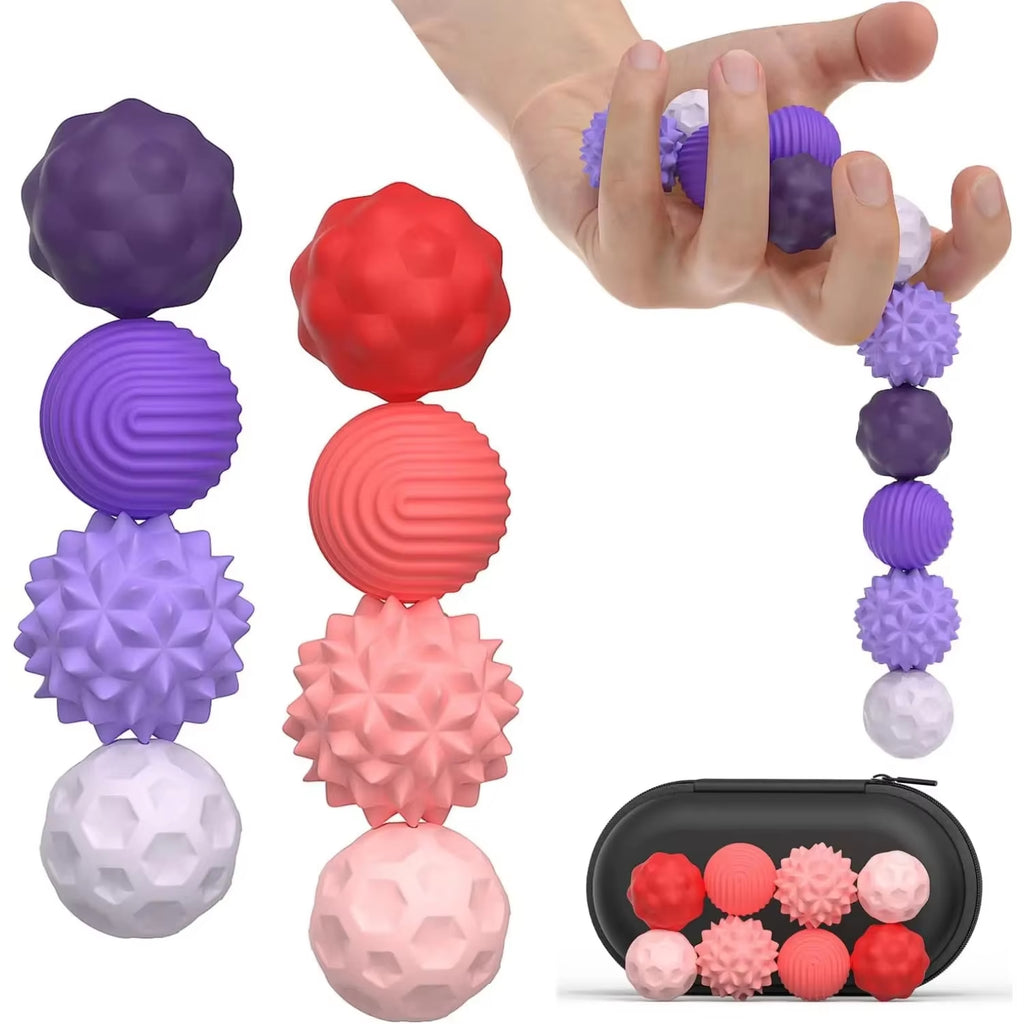 Silicone Magnetic Sensory Balls Fidget Toy Worry Balls Autism Calming Fidgeting Toy Kid Adults Anxiety Relief Stress Sensory Toy