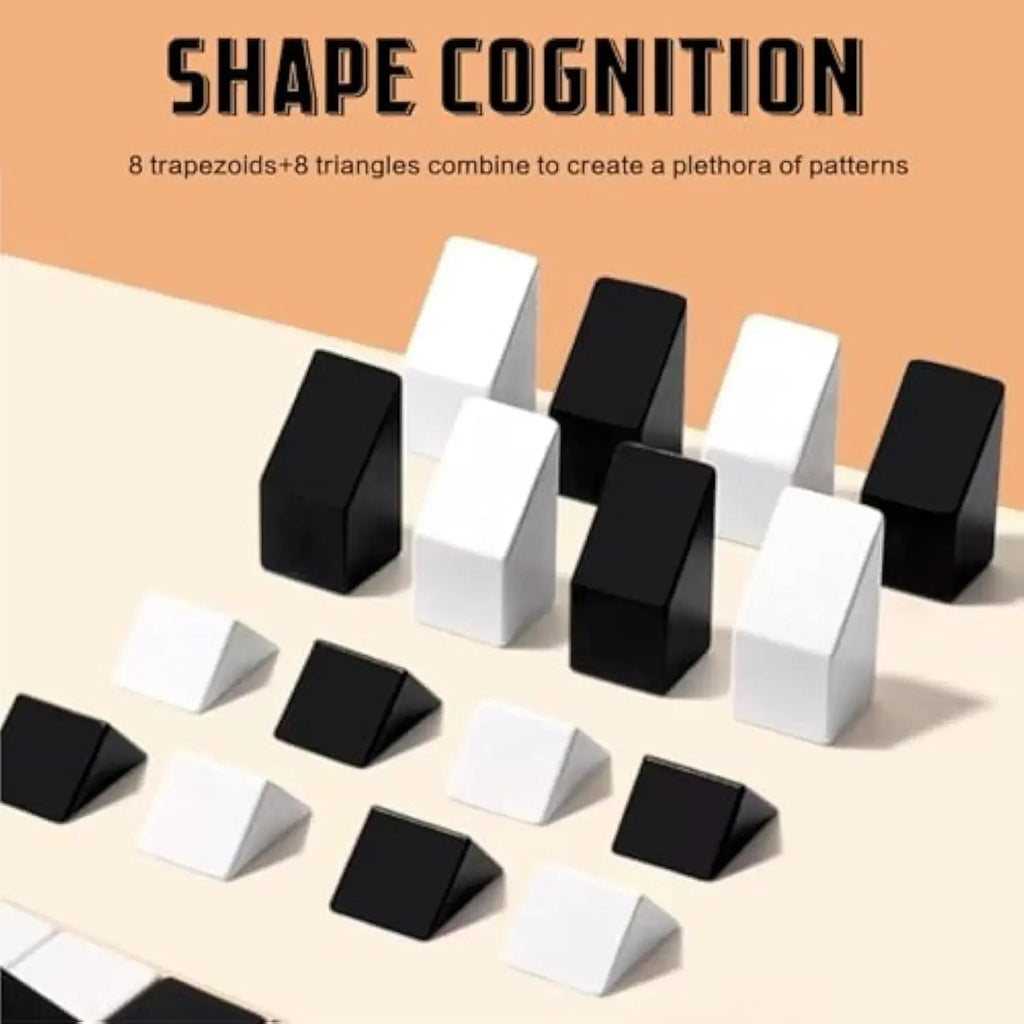 120 Level Black and White Hidden Building Block Kids Enhances Logic and Spatial Reasoning Parent-Child Interactive Tabletop Game