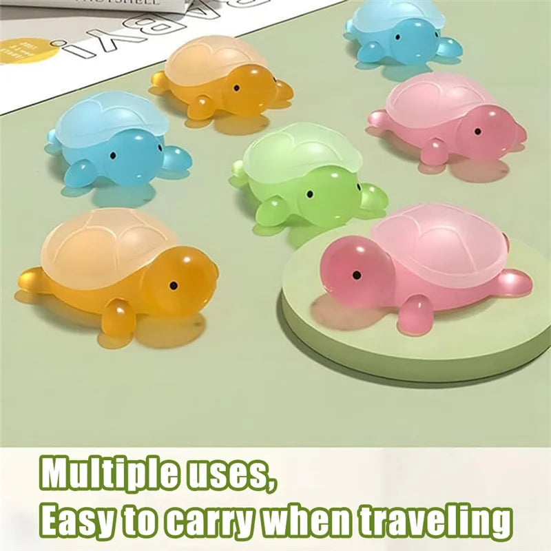 Ywdz-Little Turtle Handmade Essential Oil Soap 4 Pieces Ofcute Little Turtle Moisturizing Soap Children'S Cleansing Bath Soap